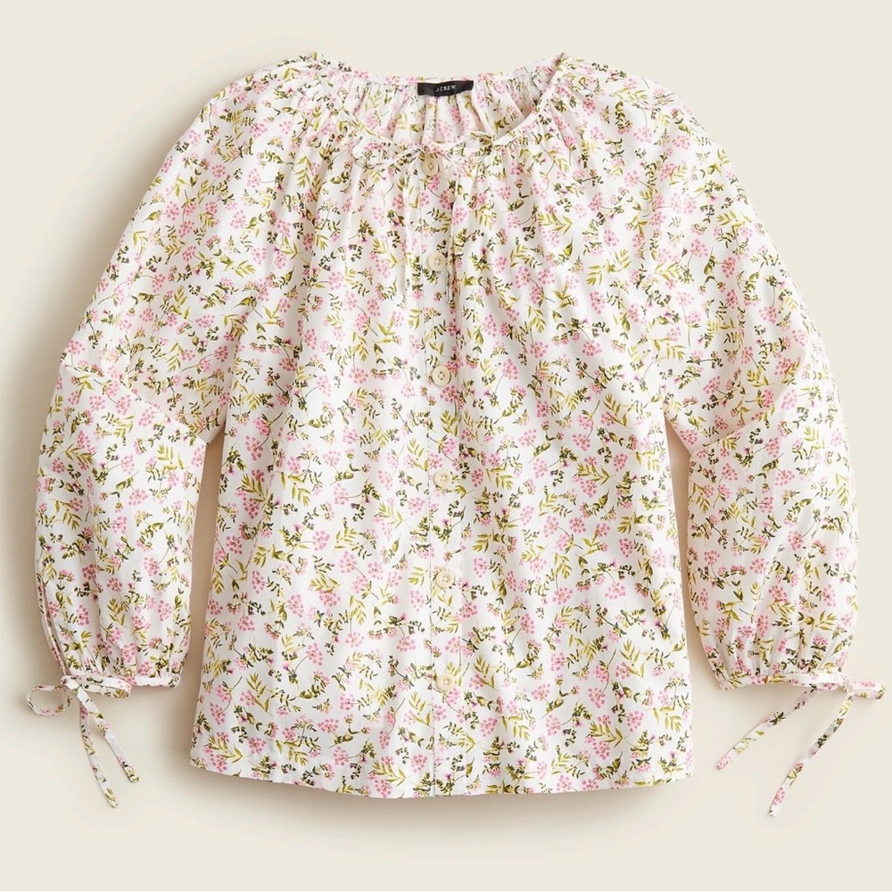 J. Crew Meadow Floral Cotton Shirt Size Small NWOT
